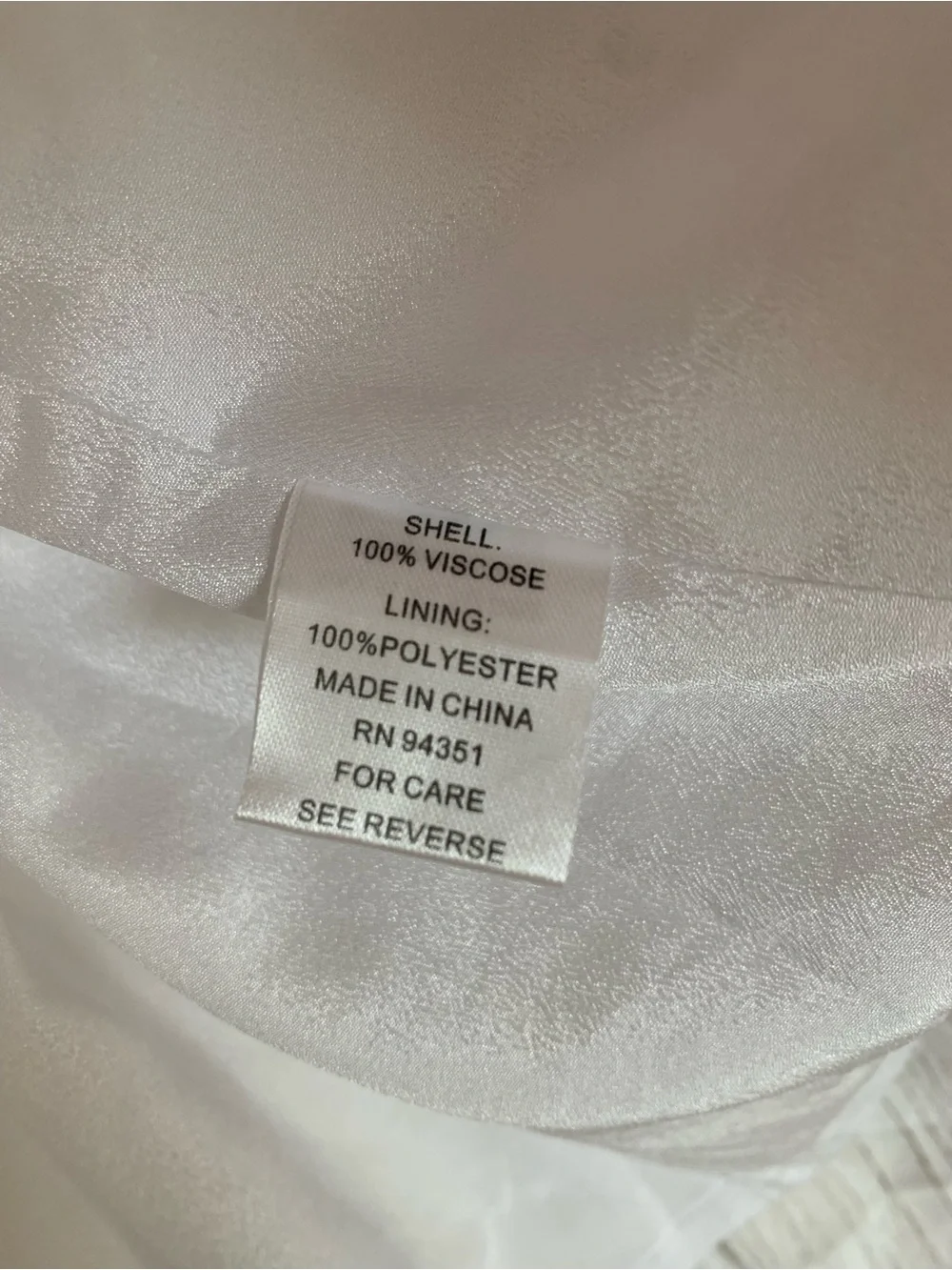 Joy Joy White Short Sleeve Dress Large